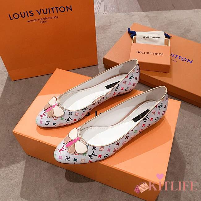 Forubags Louis Vuitton flat lady shoes white - 1