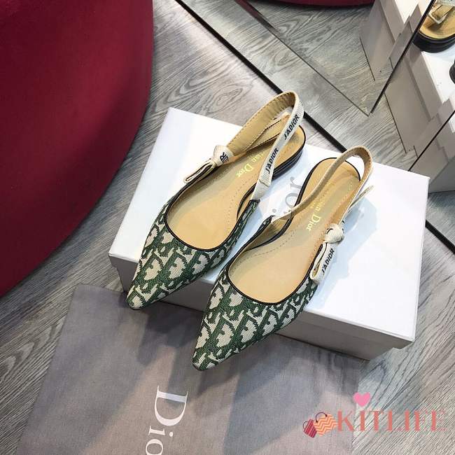 Forubags dior 19ss green flat shoes - 1
