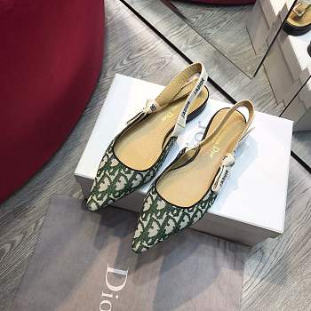 Forubags dior 19ss green flat shoes