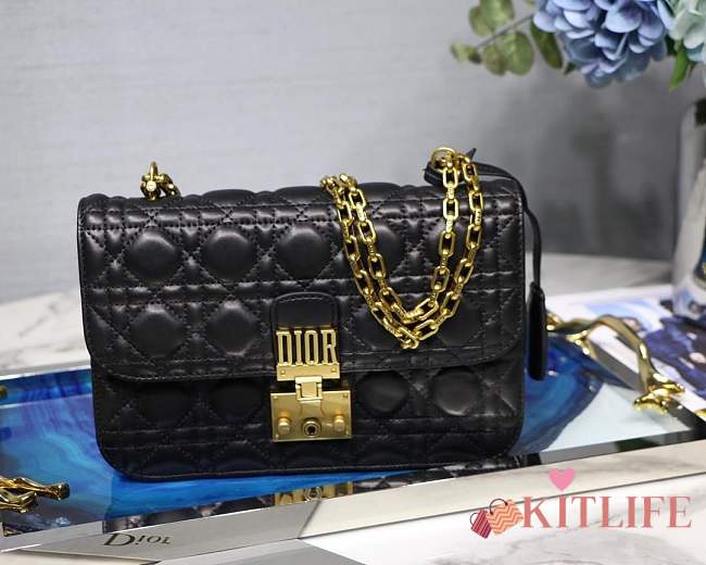 Forubags Dior Addict Lambskin retro chain bag black - 1