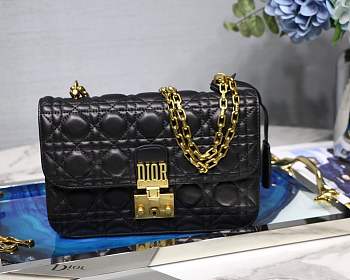 Forubags Dior Addict Lambskin retro chain bag black