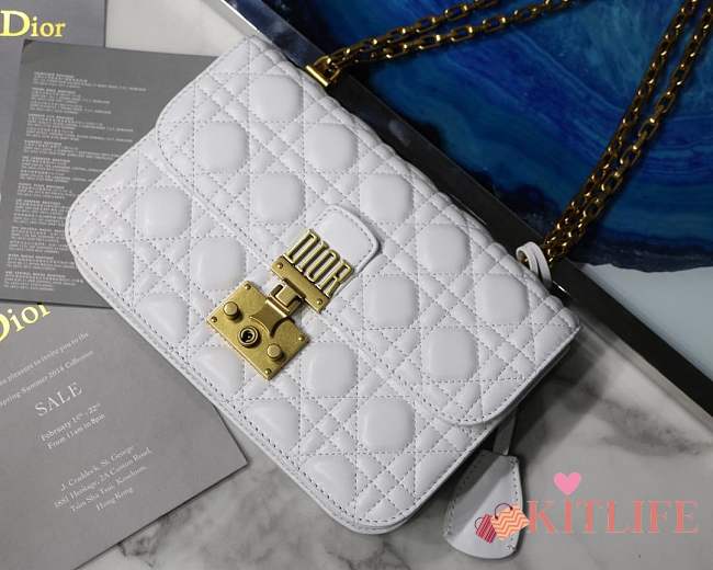 Forubags Dior Addict Lambskin retro chain bag white - 1