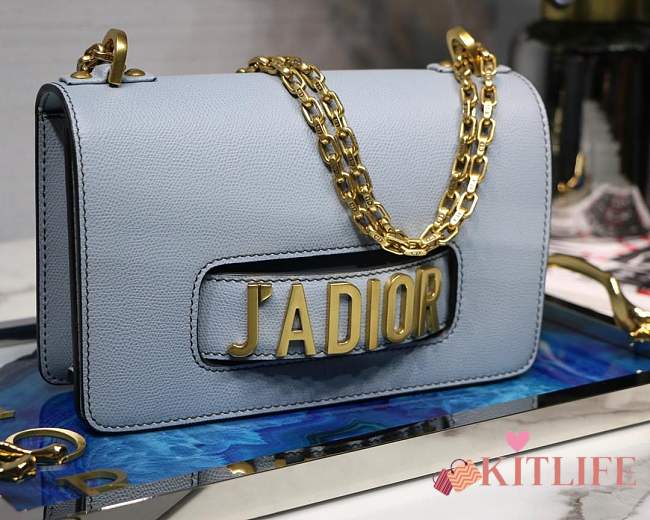 Dior Blue J'adior Flap Bag with Chain - 1