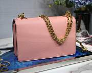 Dior Pink J'adior Flap Bag with Chain - 3