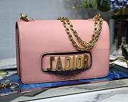 Dior Pink J'adior Flap Bag with Chain - 2