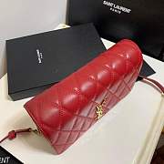 Forubags Saint Laurent YSL Angie Chain Bag In Diamond-quilted Lambskin 568906 red - 6