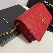 Forubags Saint Laurent YSL Angie Chain Bag In Diamond-quilted Lambskin 568906 red - 4