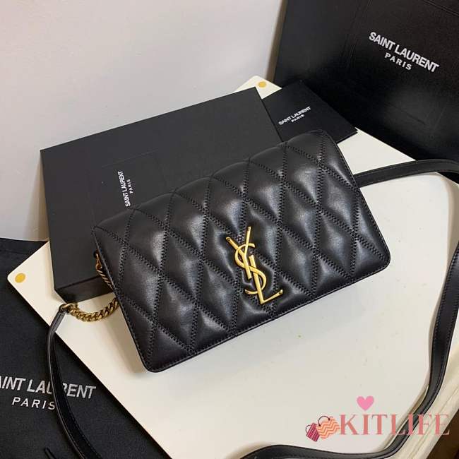 Forubags Saint Laurent YSL Angie Chain Bag In Diamond-quilted Lambskin 568906 black - 1