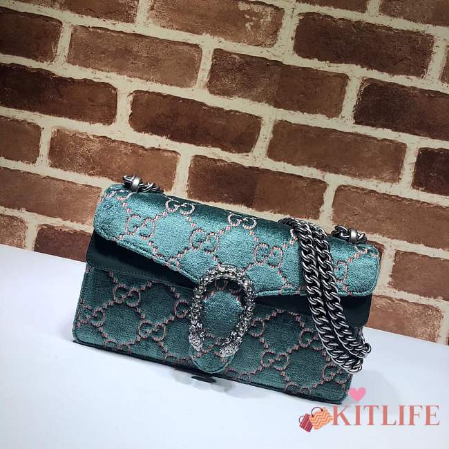 Forubags Gucci Dionysus Green flannelette shoulder bag - 1