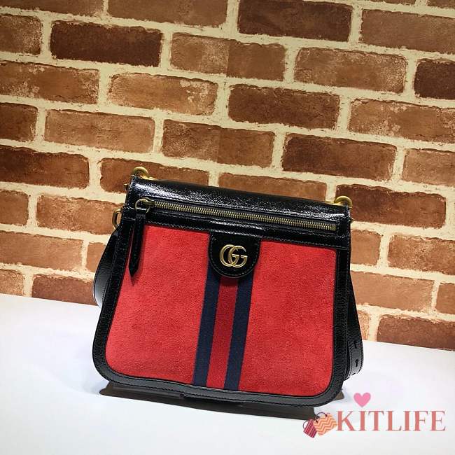 Forubags Gucci Ophidia GG Supreme red frosted surface Bag 523658 - 1