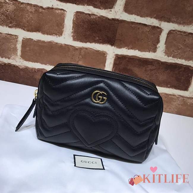 Forubags Gucci GG Marmont Cosmetic Case Black 476165 - 1