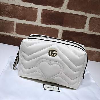 Forubags Gucci GG Marmont Cosmetic Case White 476165