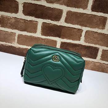 Forubags Gucci GG Marmont Cosmetic Case Green 476165