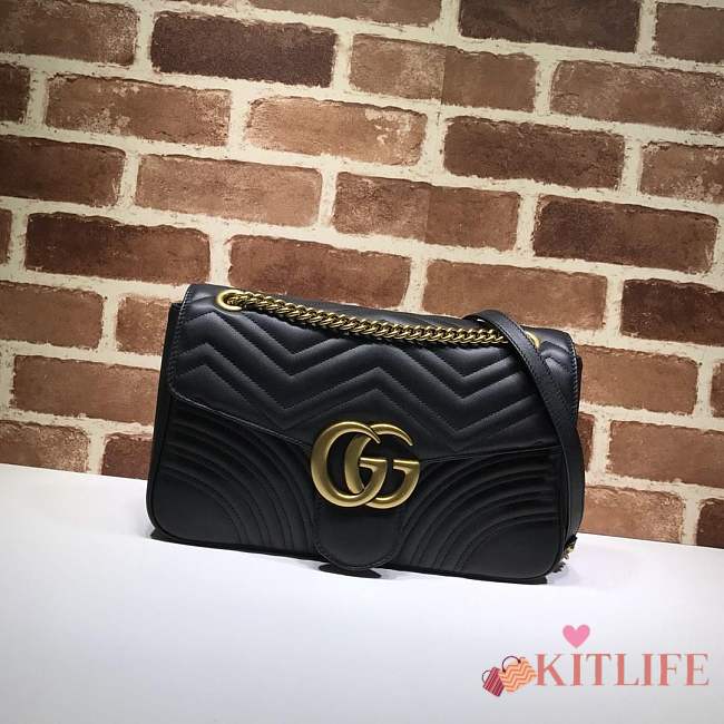 Gucci GG Marmont medium matelassé shoulder bag Style ‎443496 DRW3T 1000 - 1