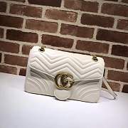 Gucci GG Marmont medium matelassé shoulder bag ‎443496 white - 1