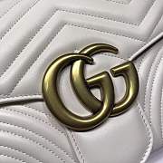 Gucci GG Marmont medium matelassé shoulder bag ‎443496 white - 6