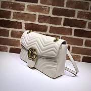 Gucci GG Marmont medium matelassé shoulder bag ‎443496 white - 4