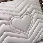 Gucci GG Marmont medium matelassé shoulder bag ‎443496 white - 5