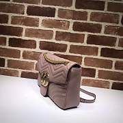 Gucci GG Marmont medium matelassé shoulder bag ‎443496 Naked pink - 4