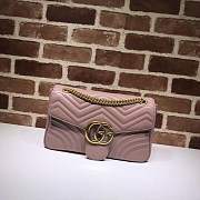 Gucci GG Marmont medium matelassé shoulder bag ‎443496 Naked pink - 2