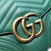 Gucci GG Marmont medium matelassé shoulder bag ‎443496 dark green - 2