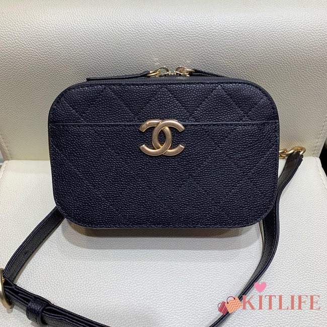 Forubags Chanel Waist Bag Grained Black Calfskin & Gold-Tone Metal AS0311 B00170 94305 - 1