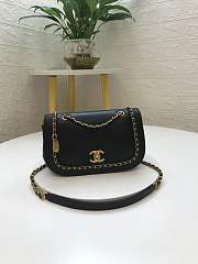 Forubags Chanel Flap Bag Lambskin, Grained Calfskin & Gold-Tone Metal Black AS0371 B00237 94305 - 1