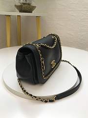 Forubags Chanel Flap Bag Lambskin, Grained Calfskin & Gold-Tone Metal Black AS0371 B00237 94305 - 3