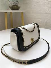 Forubags Chanel Flap Bag Lambskin, Grained Calfskin & Gold-Tone Metal  AS0371 White - 6