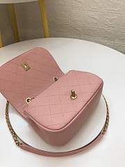 Forubags Chanel Flap Bag Lambskin, Grained Calfskin & Gold-Tone Metal  AS0371 Pink - 6