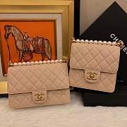 Forubags Flap Chanel Lambskin, Imitation Pearls & Gold-Tone Metal AS0584 Beige - 5