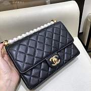 Forubags Chanel Flap Bag Lambskin, Imitation Pearls & Gold-Tone Metal Black AS0585 B00374 94305 - 2