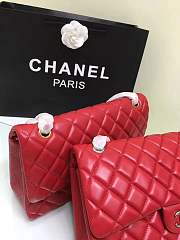 Forubags Chanel 30CM Jumbo lambskin Double Flap Bag Original Leather gold/silver hardware - 4