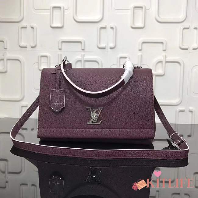 Louis Vuitton Original Leather LOCKME II Bag Purple - 1