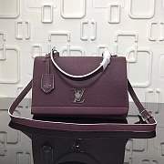 Louis Vuitton Original Leather LOCKME II Bag Purple - 1