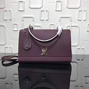 Louis Vuitton Original Leather LOCKME II Bag Purple - 4
