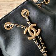 Forubags Chanel Drawstring Bag Lambskin, Grained Calfskin & Gold-Tone Metal Black AS0373 B00237 94305 - 2