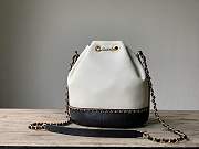 Forubags Chanel Drawstring Bag Lambskin, Grained Calfskin & Gold-Tone Metal AS0373 B00237 white - 5