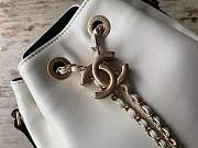 Forubags Chanel Drawstring Bag Lambskin, Grained Calfskin & Gold-Tone Metal AS0373 B00237 white - 3