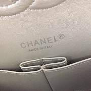 Forubags Chanel Chevron Quilted Silver Calfskin Leather - 2