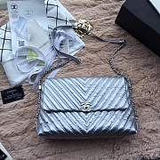  Forubags Chanel Quilted Silver flap shoulder bag - 1