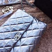 Forubags Chanel Quilted Silver flap bag - 4