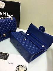 Forubags Chanel 30CM Jumbo lambskin Double Flap in blue gold/silver hardware - 5