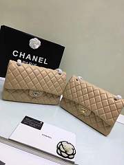 Forubags Chanel 30CM Jumbo lambskin Double Flap in beige with gold/silver hardware - 1