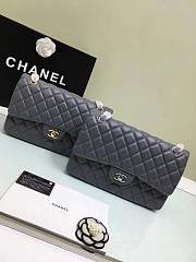 Forubags Chanel 30CM Jumbo lambskin Double Flap in gray gold/silver hardware - 1