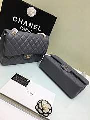 Forubags Chanel 30CM Jumbo lambskin Double Flap in gray gold/silver hardware - 6
