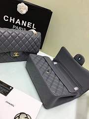 Forubags Chanel 30CM Jumbo lambskin Double Flap in gray gold/silver hardware - 4
