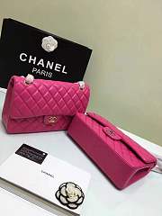 Forubags Chanel 30CM Jumbo lambskin Double Flap in Rose red gold/silver hardware - 6