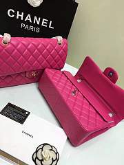 Forubags Chanel 30CM Jumbo lambskin Double Flap in Rose red gold/silver hardware - 5