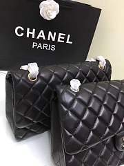 Forubags Chanel 30CM Jumbo lambskin Double Flap in black with gold/silver hardware	 - 5
